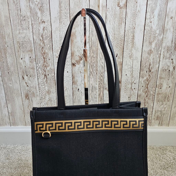 Versace small Tote Bag, Black and Gold - Picture 2 of 13